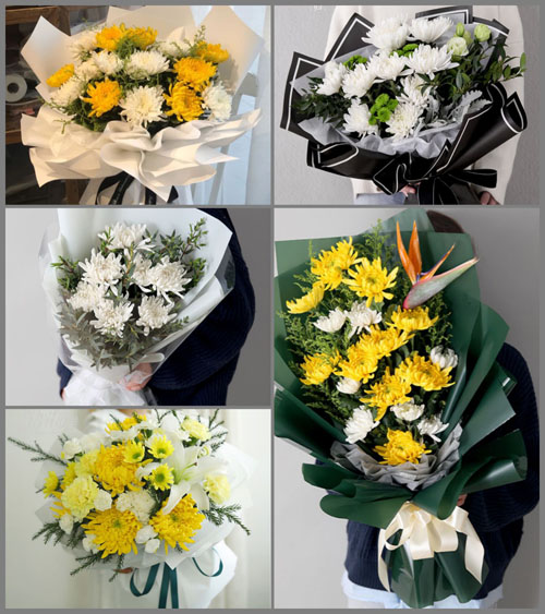 山东聊城莘县古云镇白事花束代送